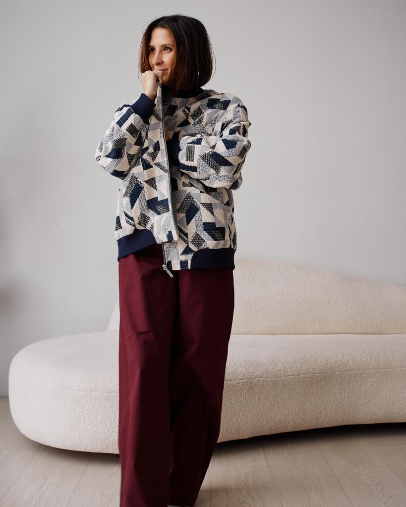 Бомбер двухсторонний, серый