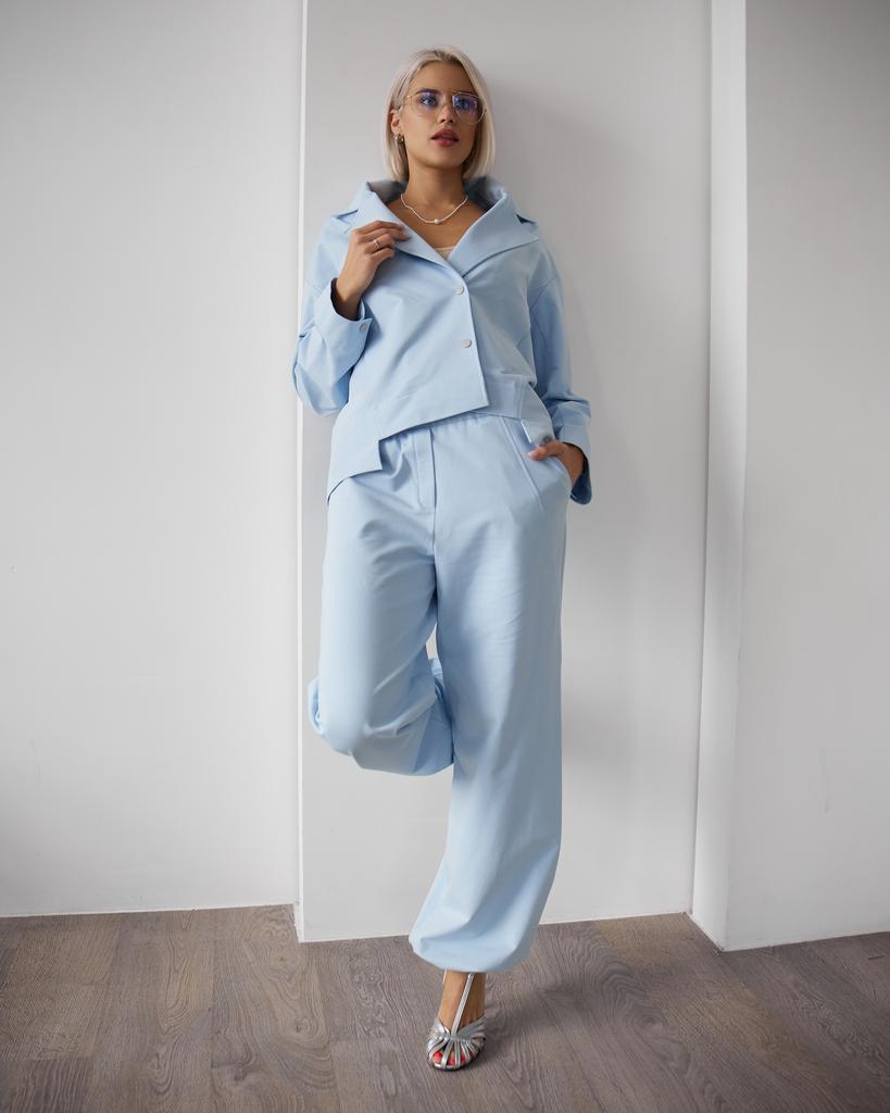 Куртка оверсайз, голубая