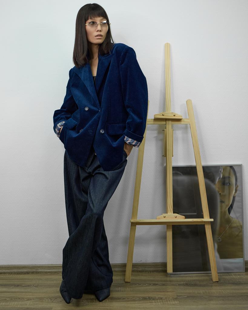 Жакет вельветовый, синий