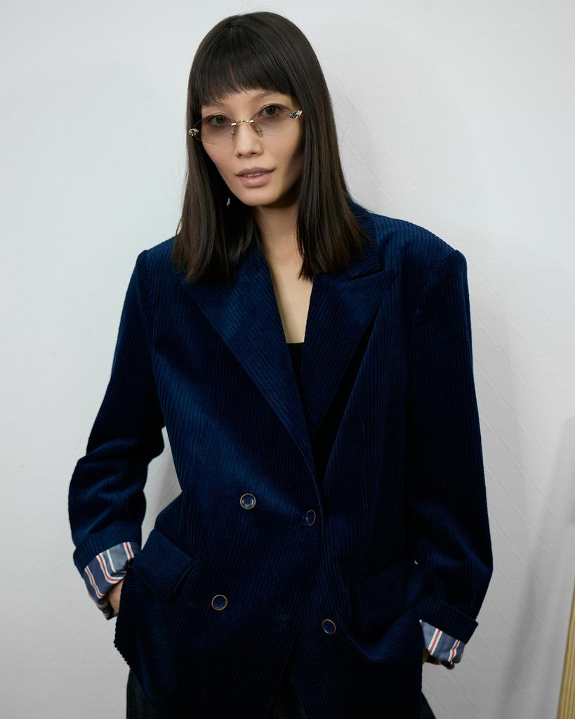 Жакет вельветовый, синий