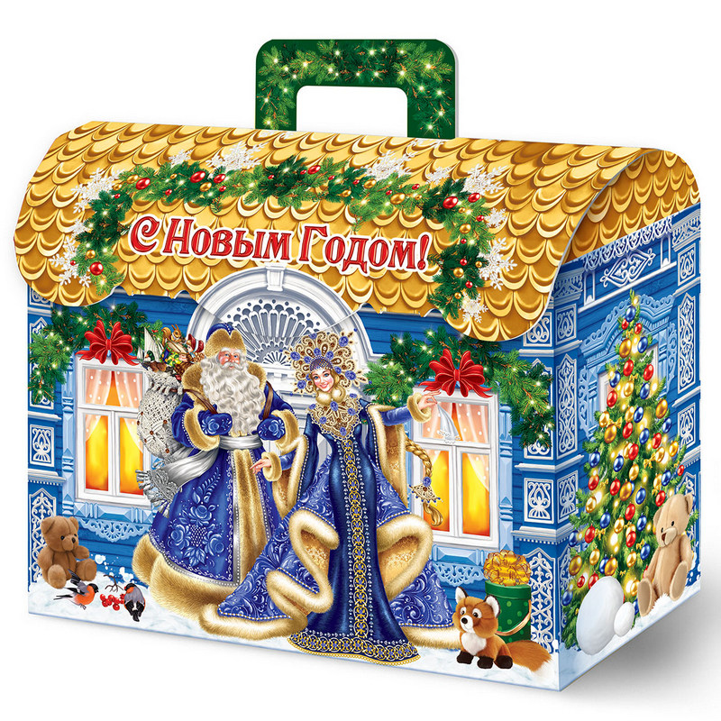 Новогодний подарок "Синие узоры" 800гр