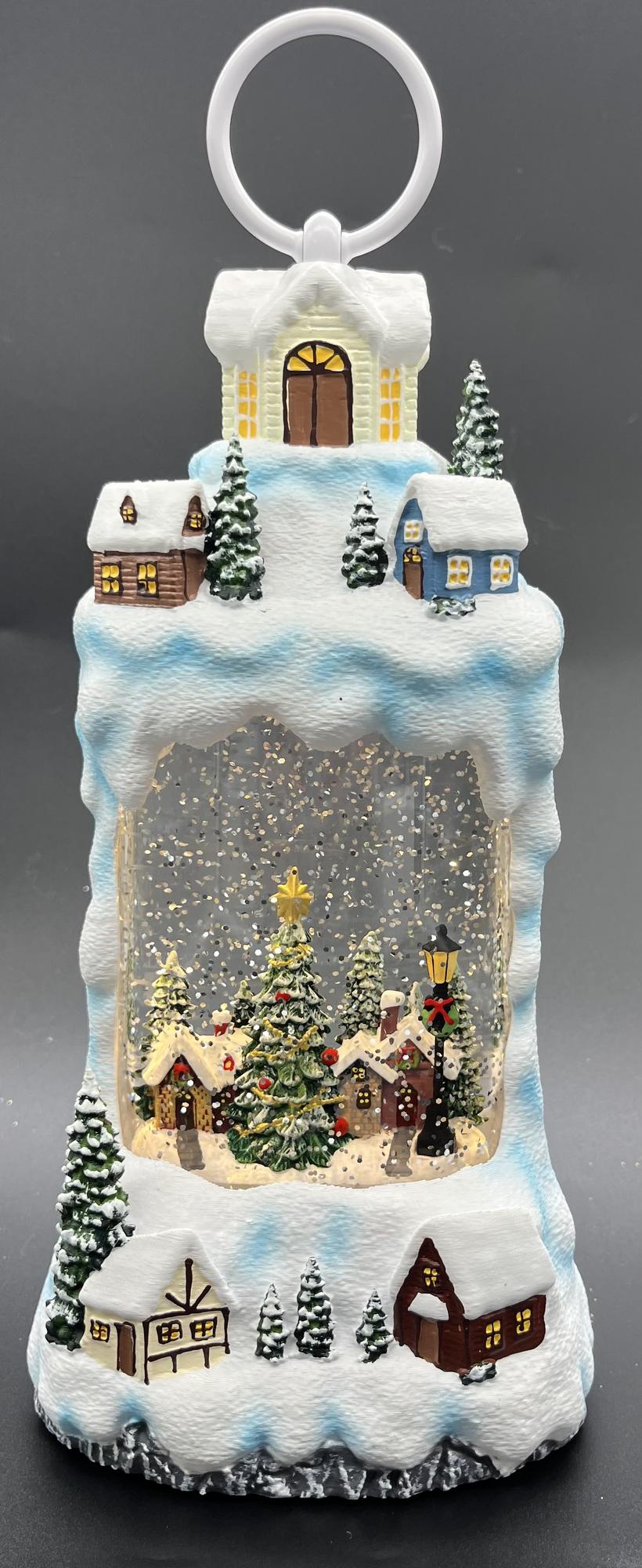 Новогодний подарок "Фонарь белый город"