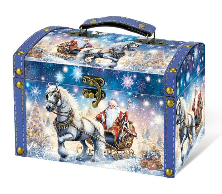 Новогодний подарок "Сундук снежная ночь"600гр