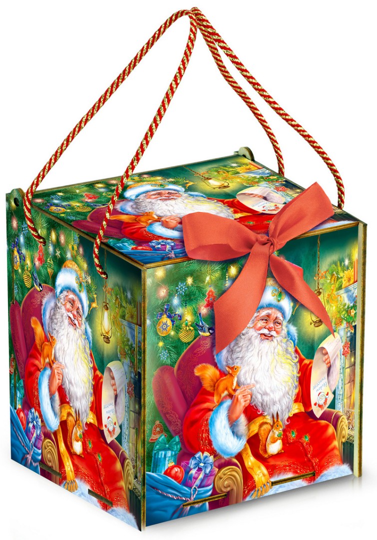 Новогодний подарок "Куб письмо деда мороза"700гр