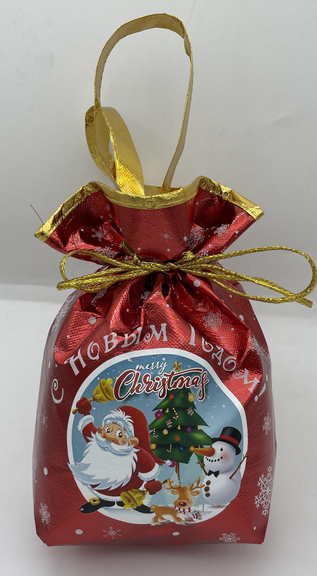 Новогодний подарок "Мешочек от деда мороза красный синий зелёный"1,2кг