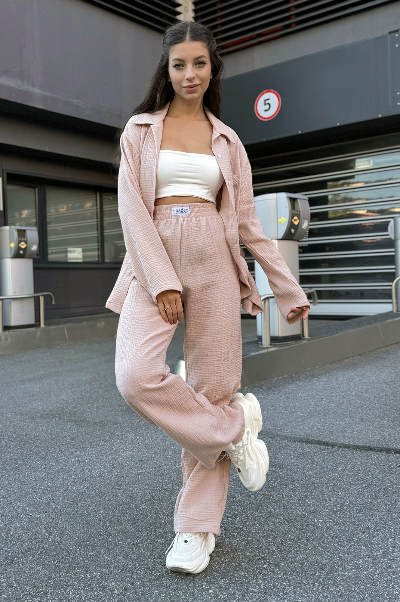 Костюм MUSLIN рубашка/брюки Бежевый