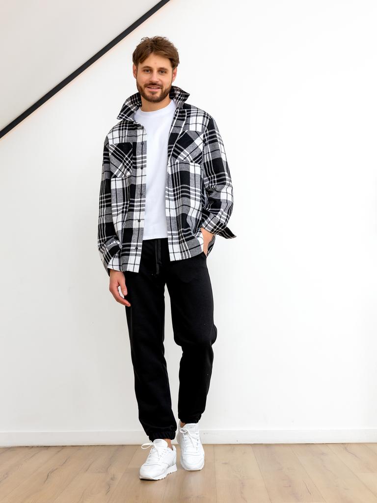 Рубашка PLAID MEN Белый/Черный