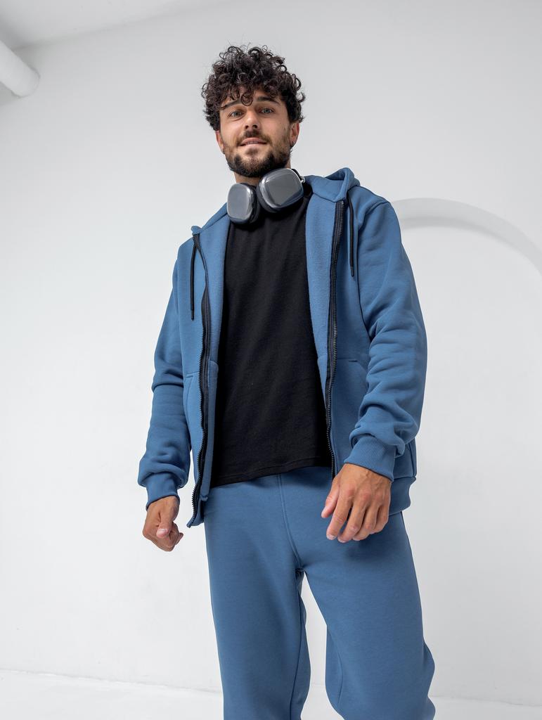 Худи ZIP WARM MEN Индиго