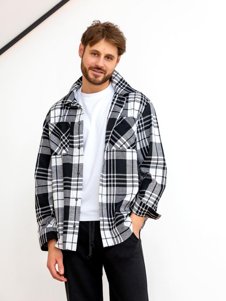 Рубашка PLAID MEN Белый/Черный
