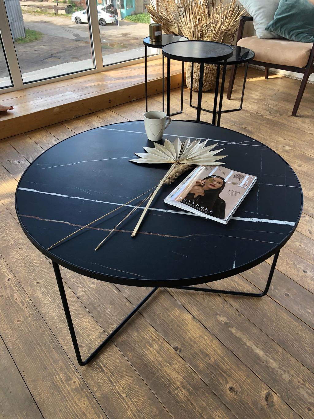 стол журнальный MARBLE BLACK