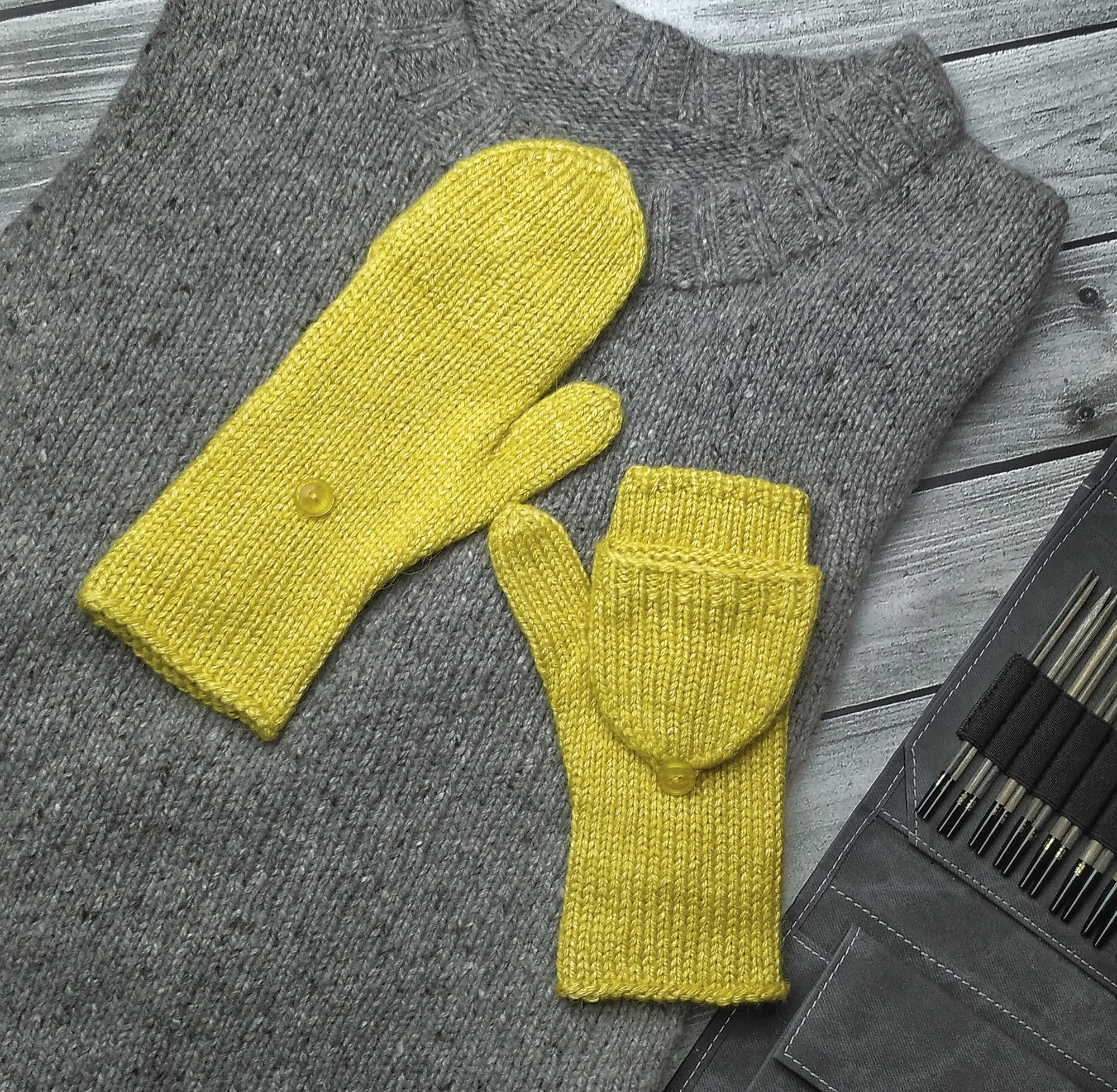 Варежки с откидным верхом