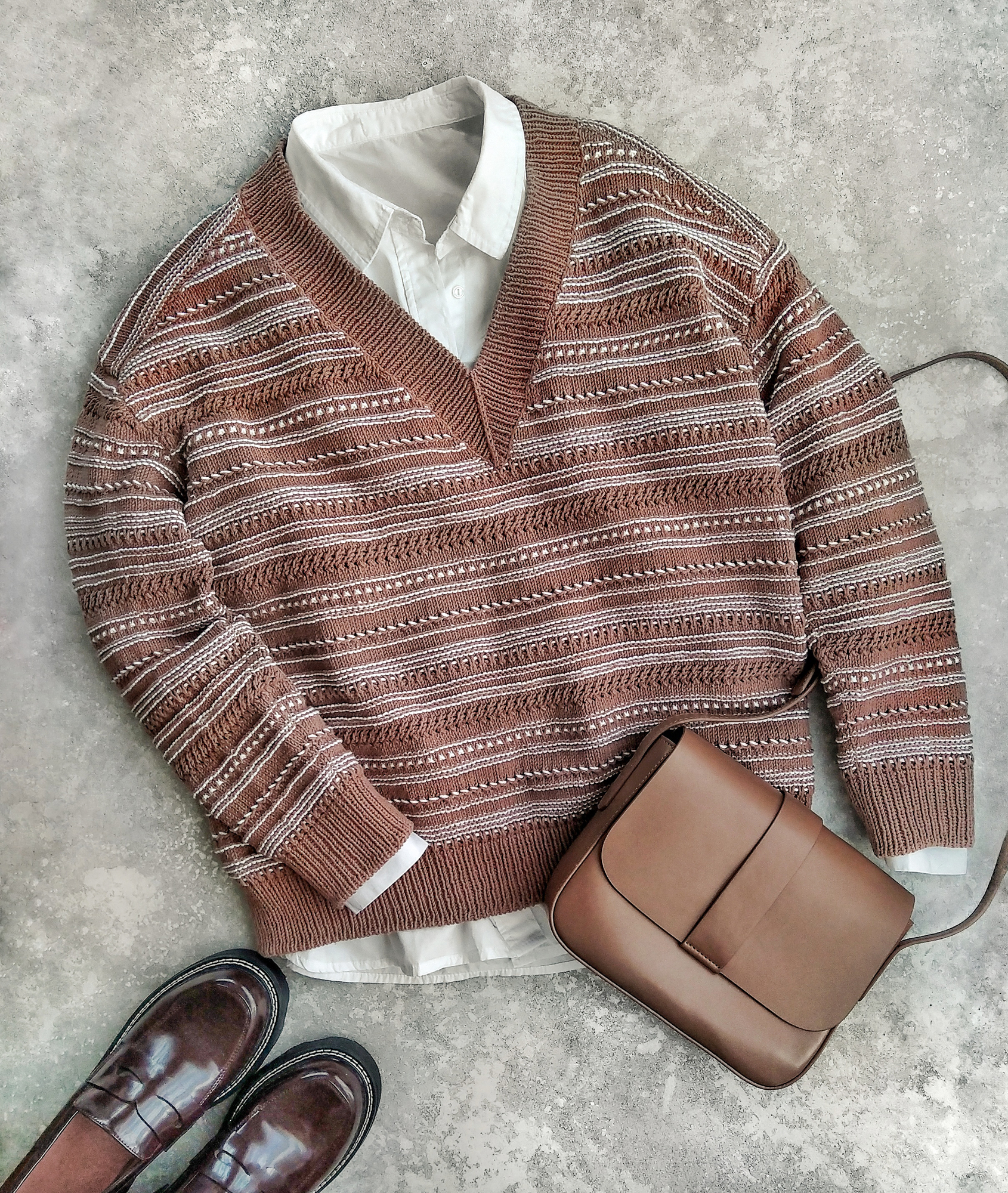 Пуловер "Мережка"