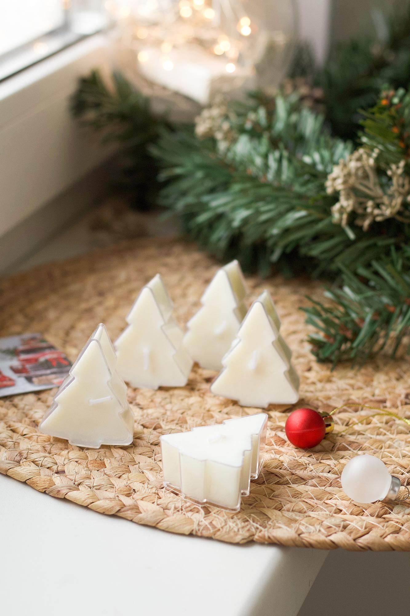 Набор соевых чайных свечей Ёлочки, 5 штук