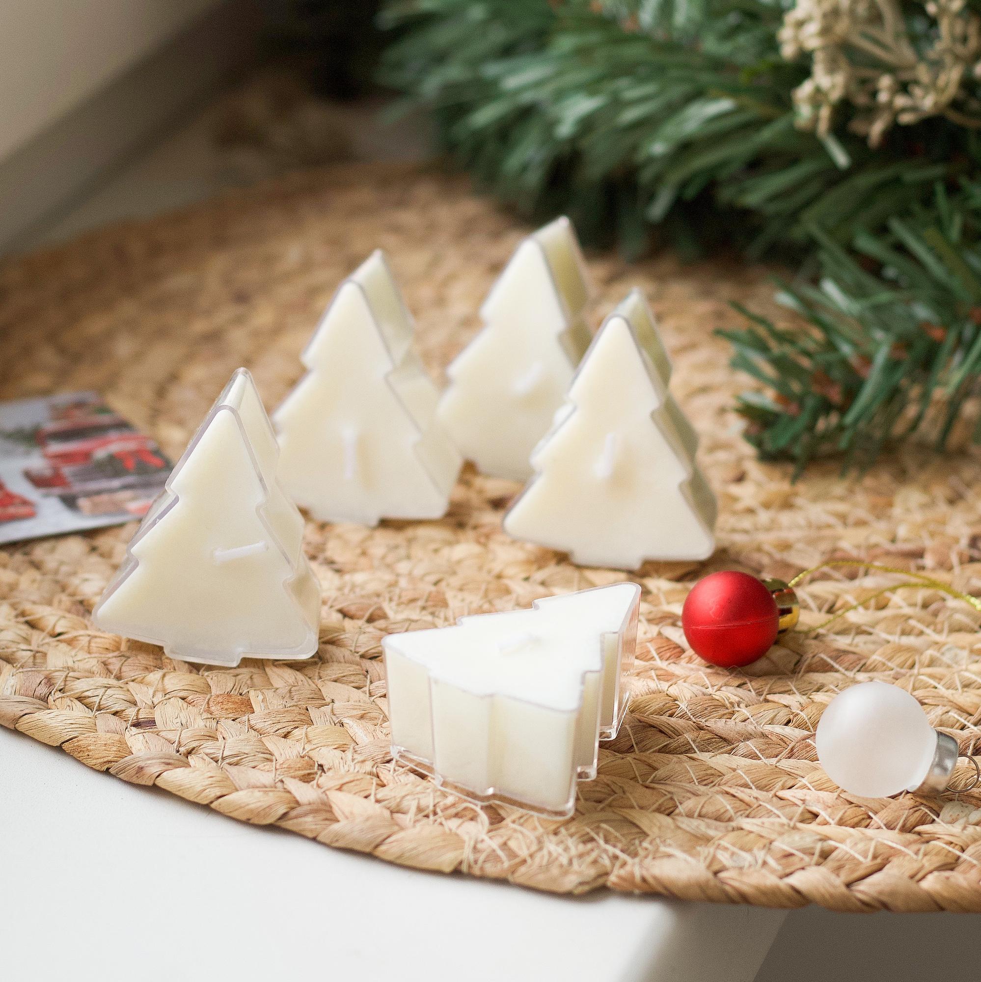 Набор чайных новогодних свечей Елочки