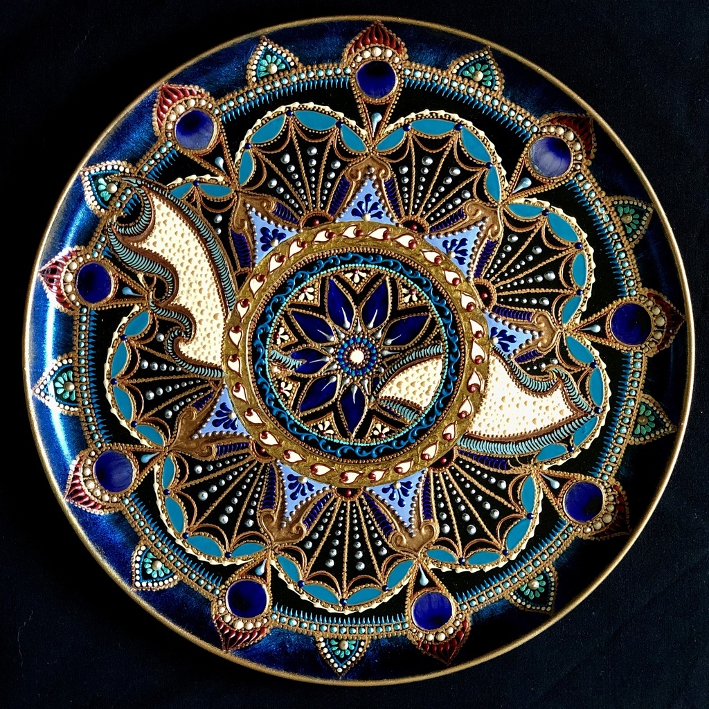 Тарелка декоративная Рeacock eye