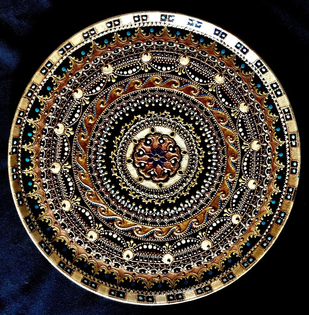 Тарелка декоративная Copper rapsodia