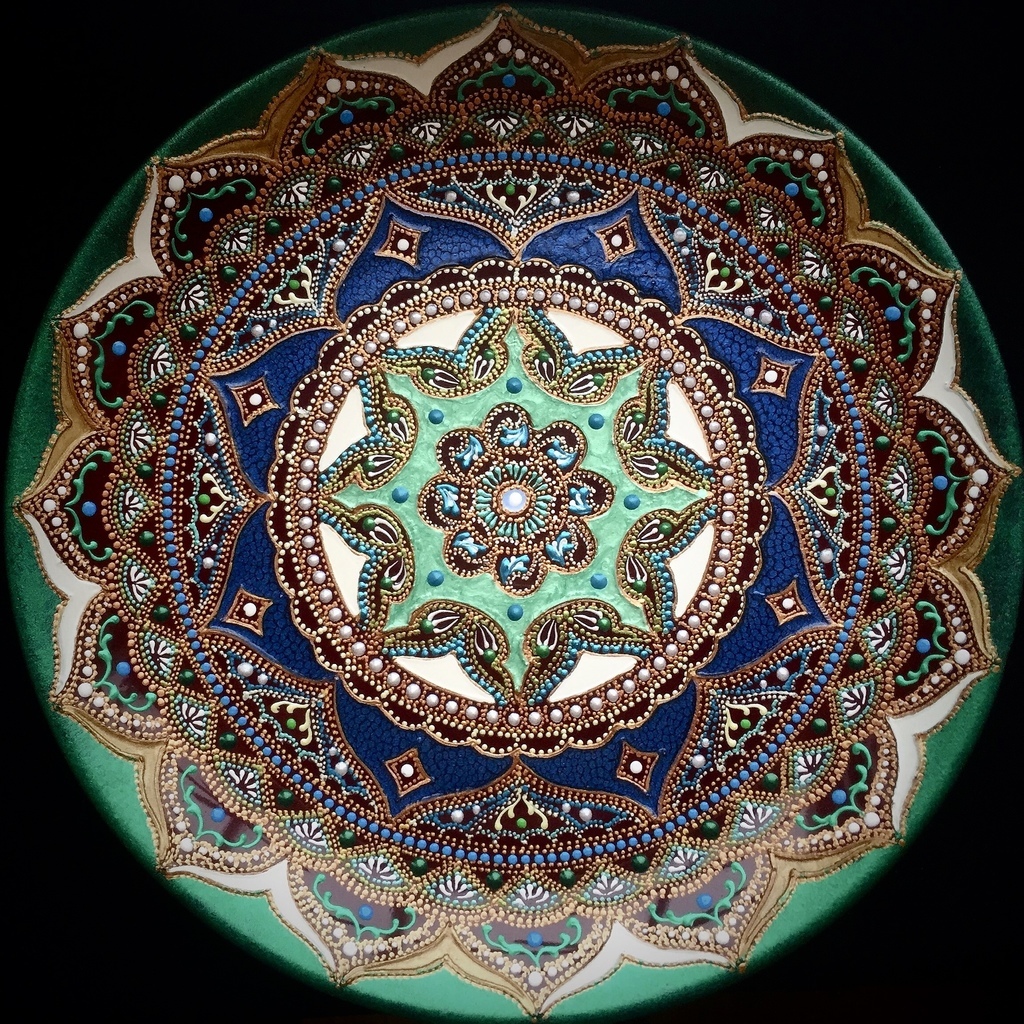 Тарелка декоративная Emerald sky