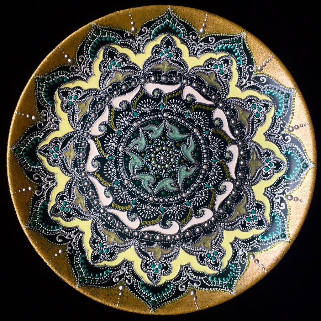 Тарелка декоративная Green gold