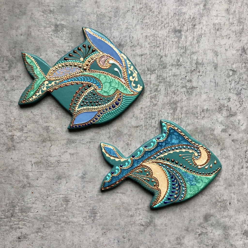 Панно настенное Рыбы Green