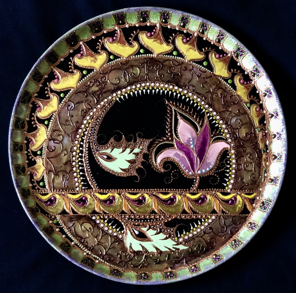 Тарелка декоративная  «Solar Lily»