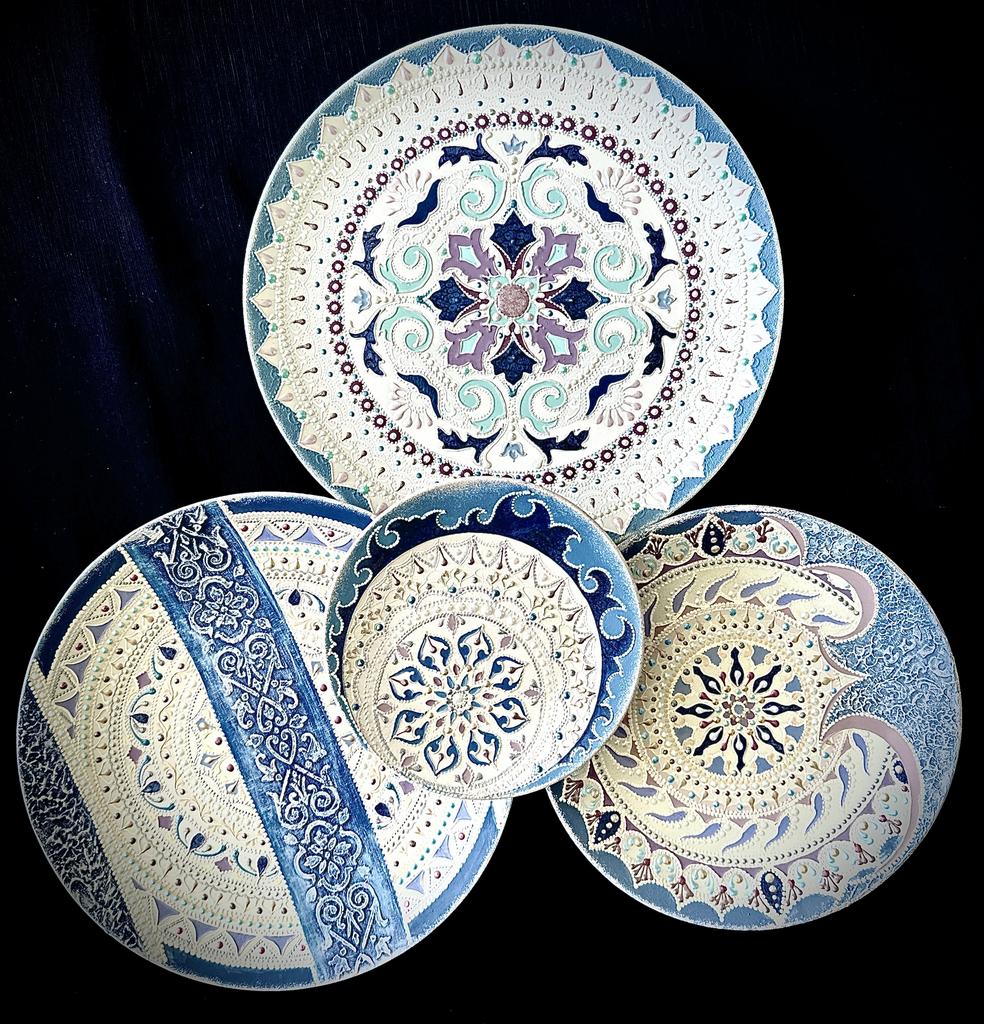 Комплект из 5-ти тарелок, из серии Blue Dream