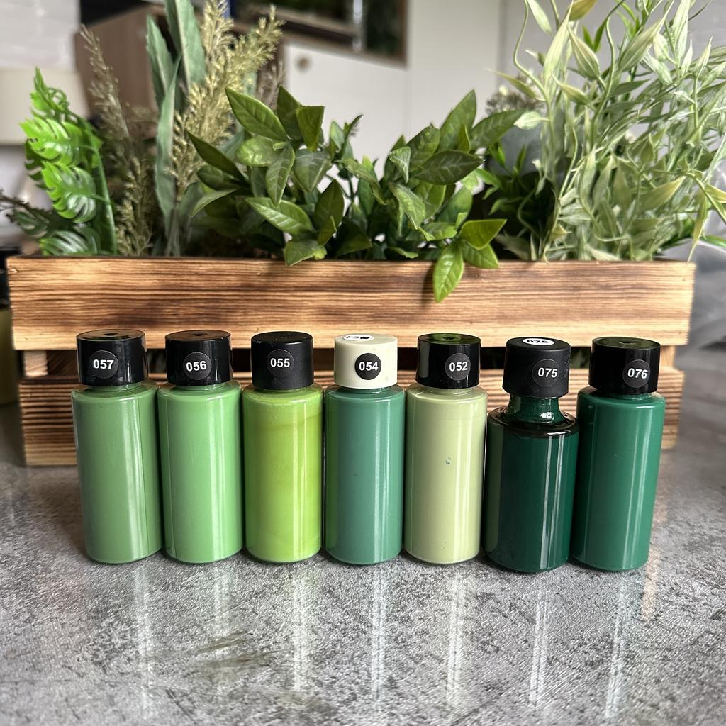 Краска лаковая Зеленые оттенки