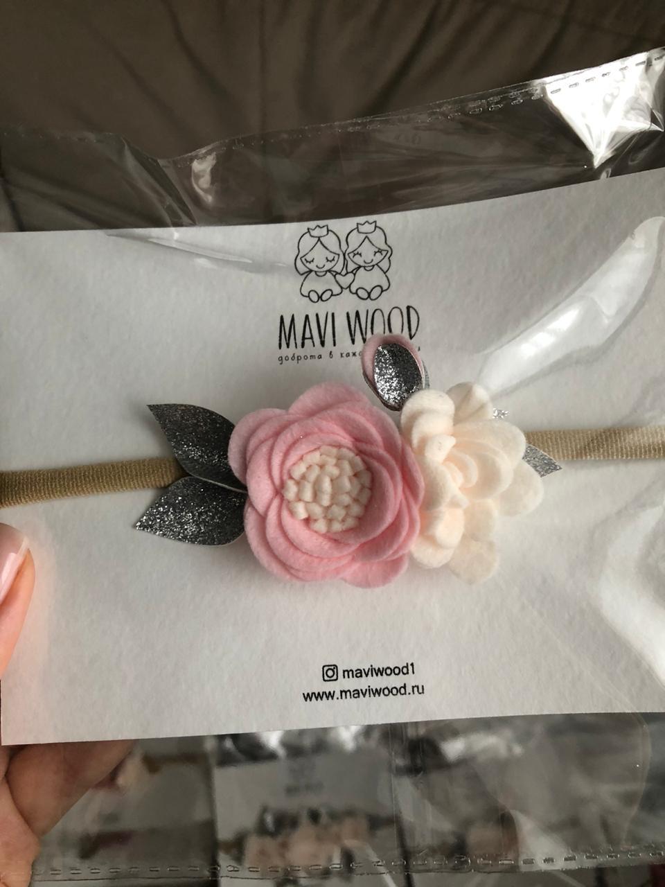 Повязка на голову цветы