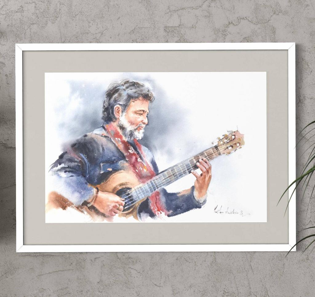 Картина “Man with a guitar”