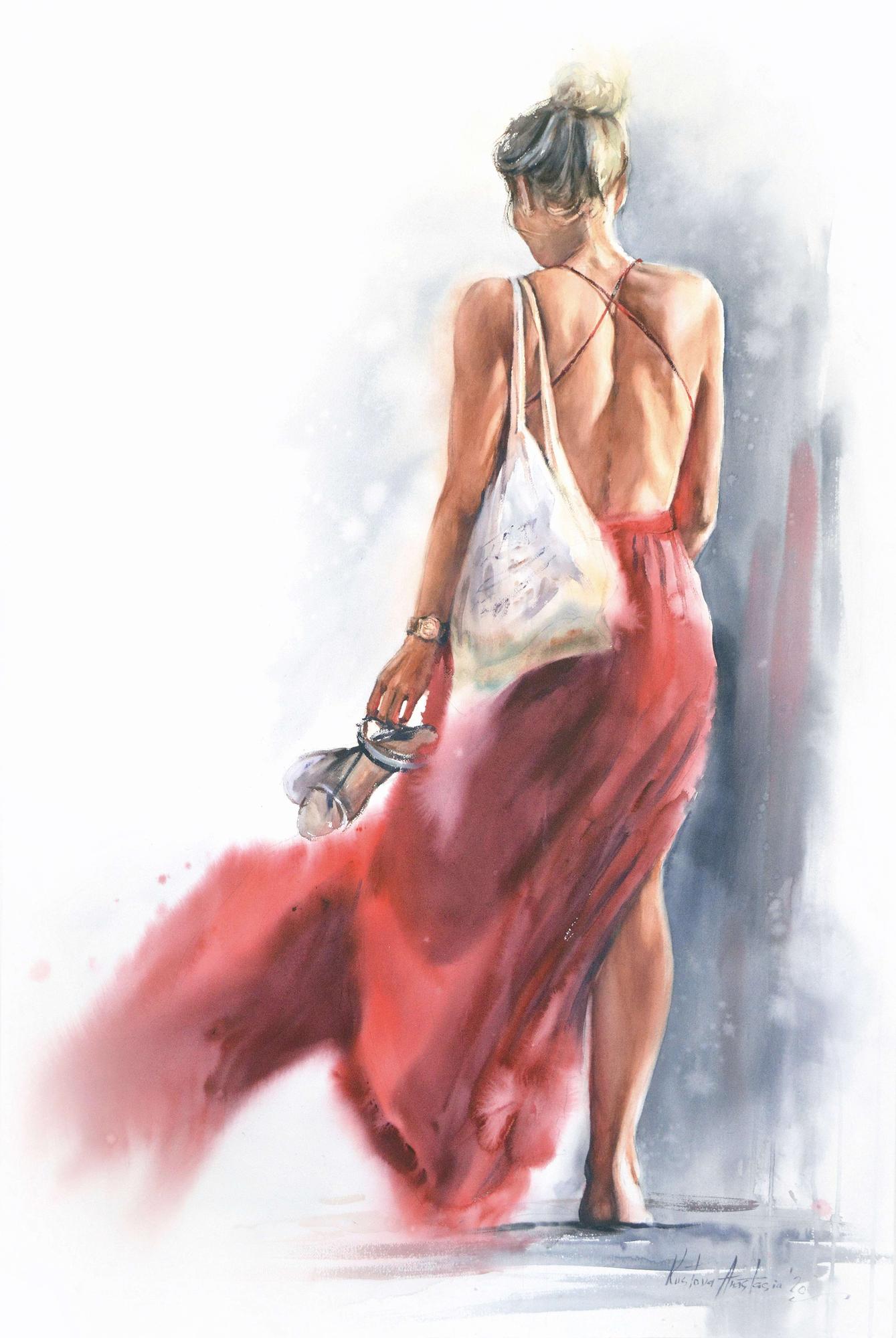 Картина “Lady in Red”