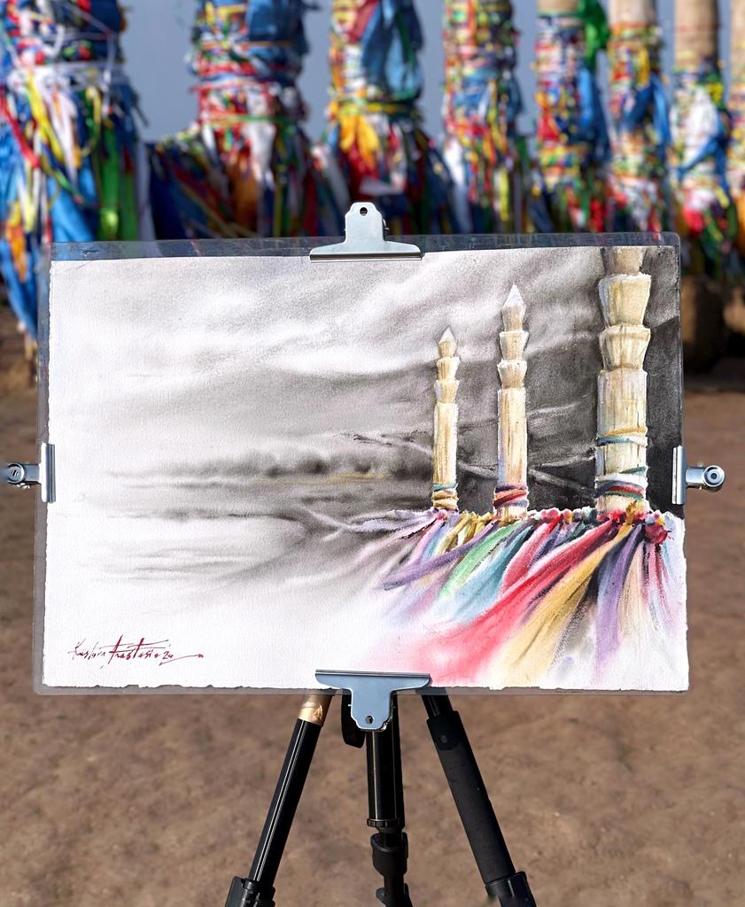 Картина  "Столбы Сэргэ"