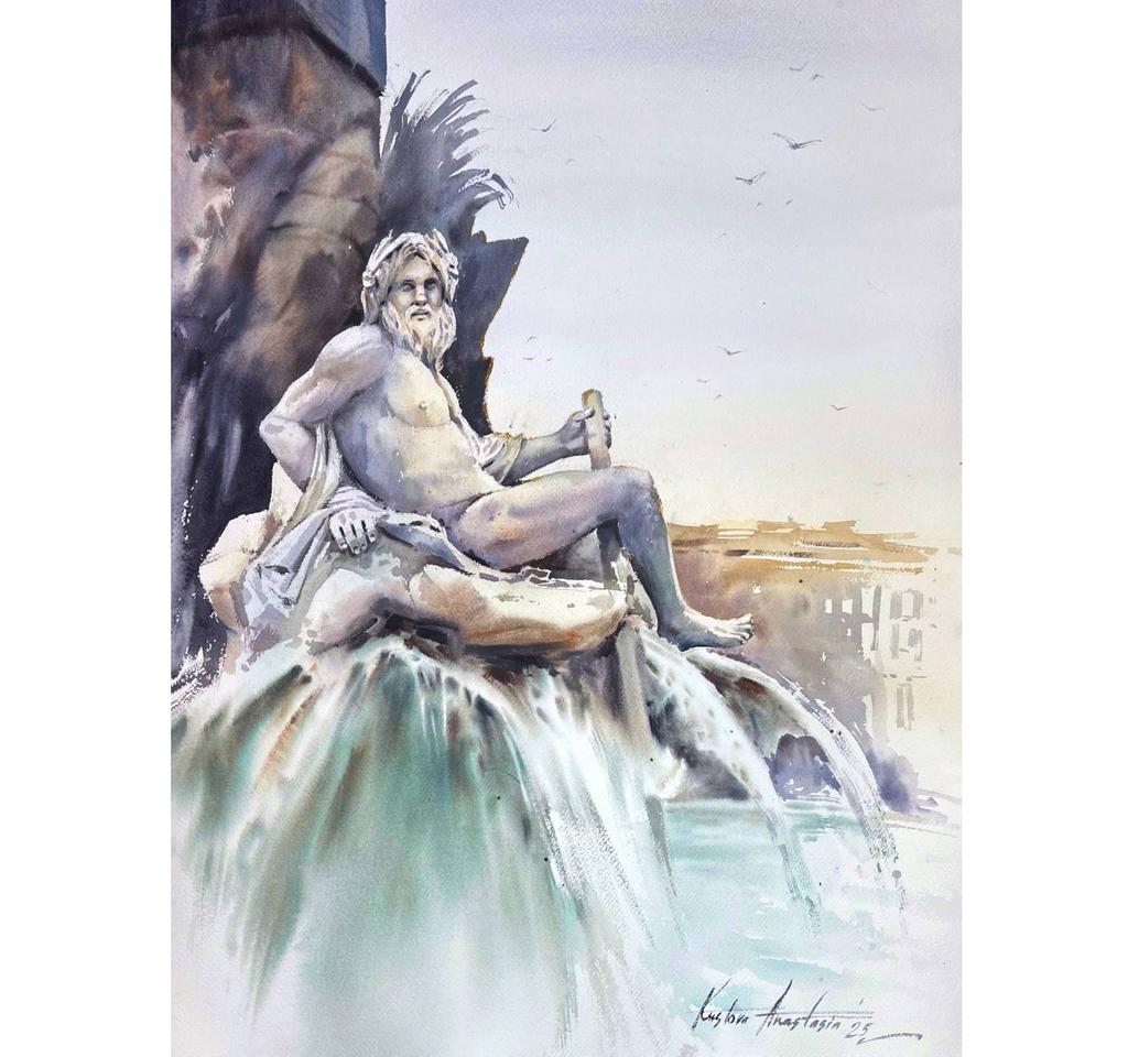 Картина  "Фонтан в Риме”