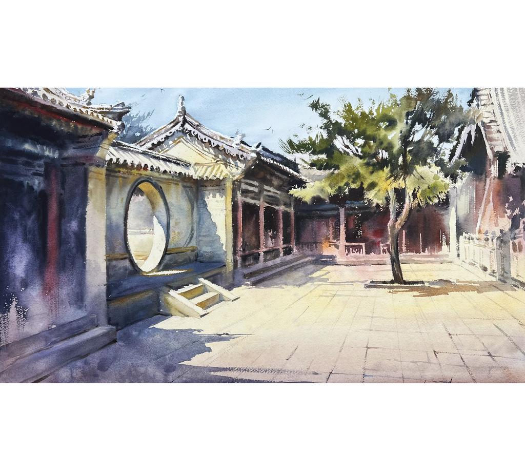 Картина  "Datong. Монастырь. Китай”