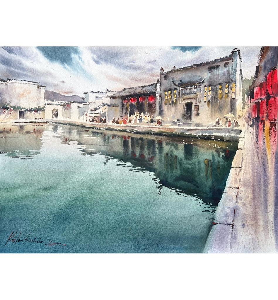 Картина  "Hongcun. Отражения. Китай”