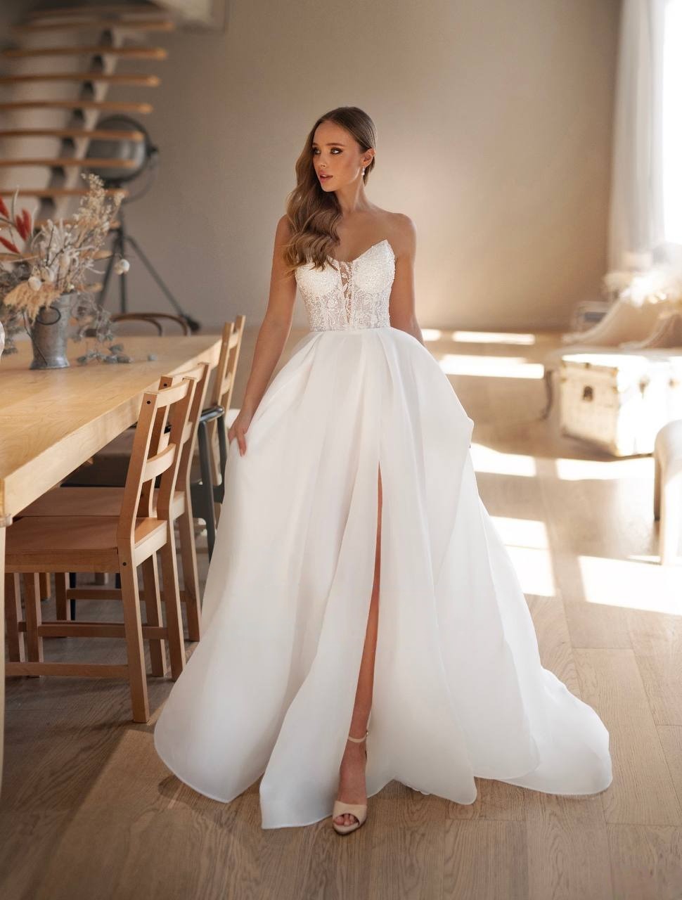 Свадебное платье Леона с рукавами