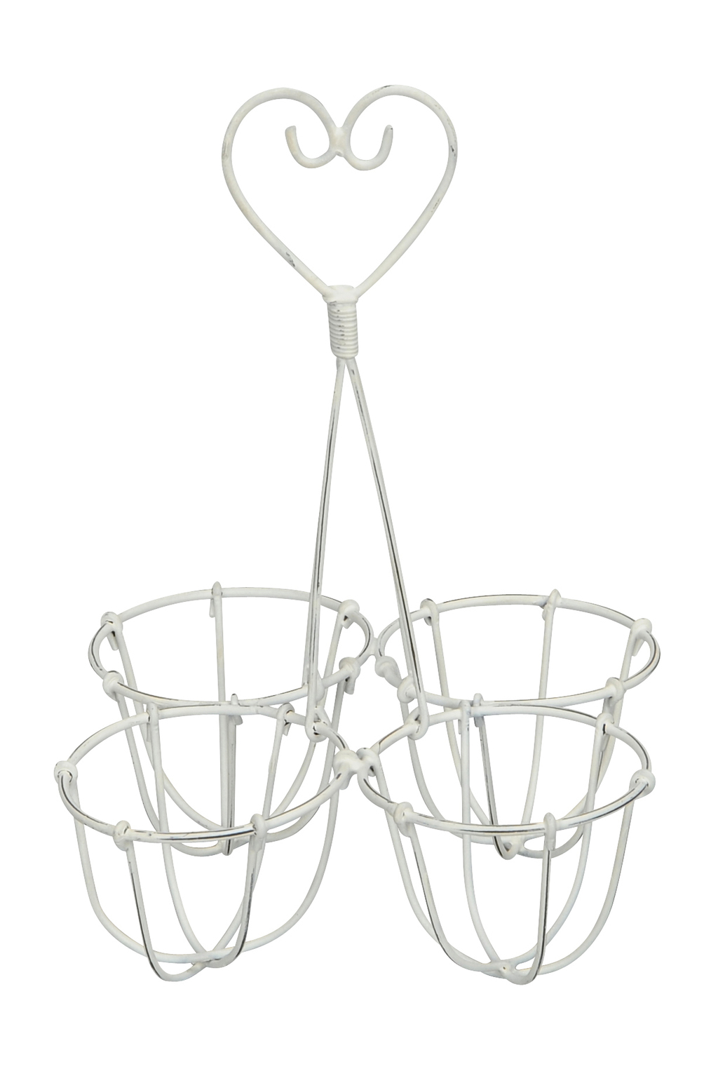 Подставка для яиц "Сердце" белая