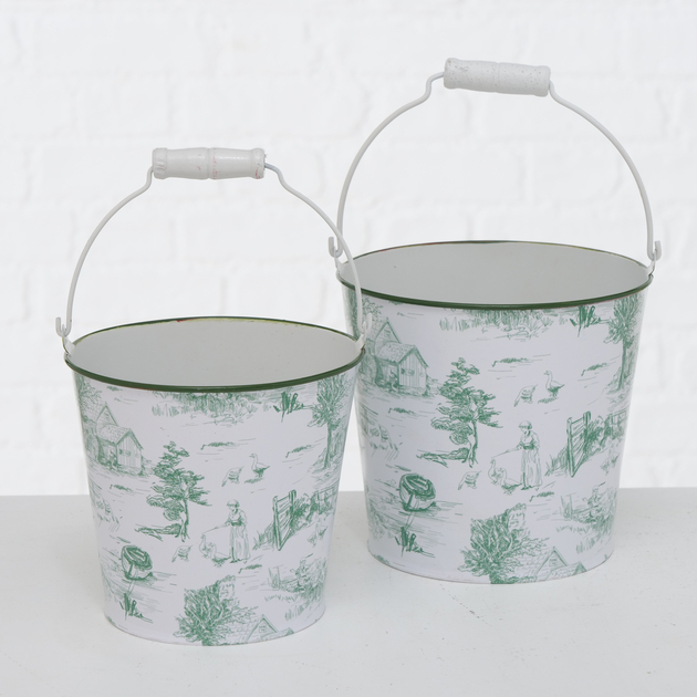 Набор из 2-х декоративных ведер "Туаль де Жуи"