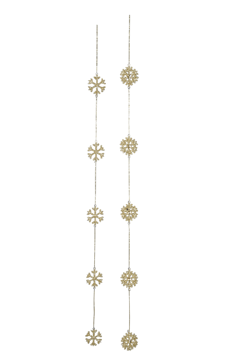 Гирлянда "Снежинки" золото в ассортименте