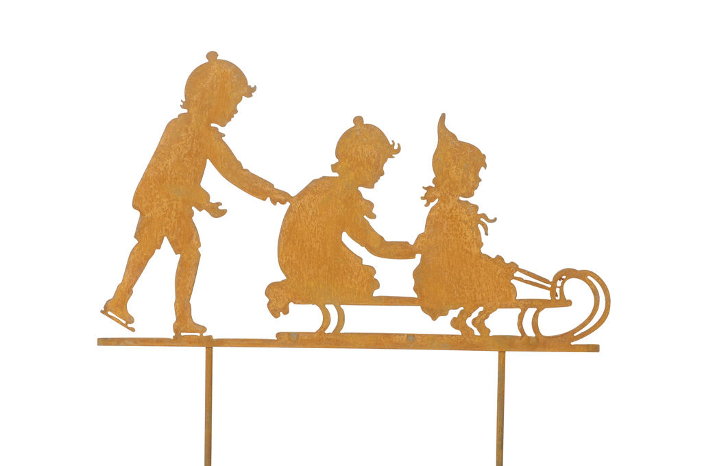 Декор "Малыши на санках" с штекером