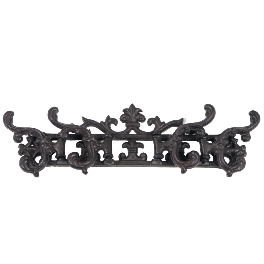 Вешалка чугунная "Геральдическая лилия с листьями"