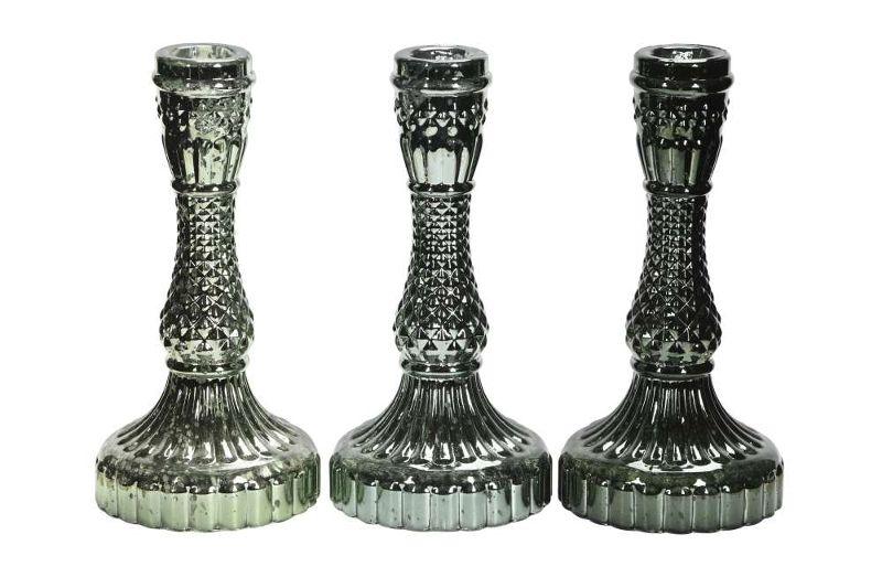 Подсвечник "Венсент" зеленый антик большой в ассортименте