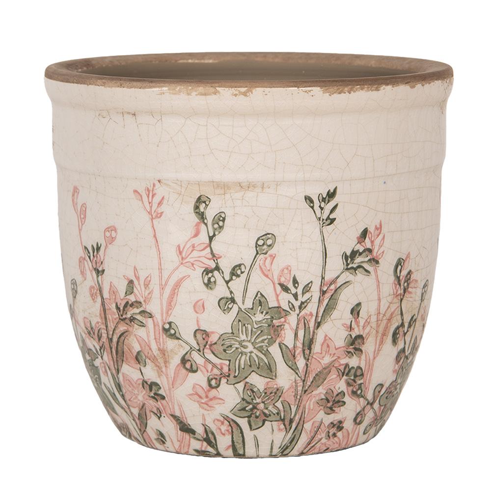 Кашпо декоративное "Цветочная акварель" среднее