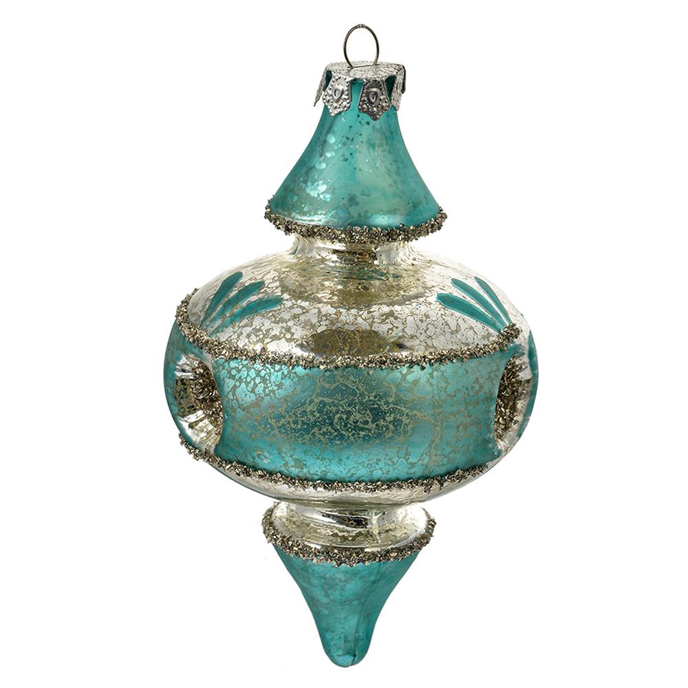 Ёлочное украшение "Пика-ретро" голубая