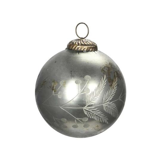 Елочный шар "Серебряный антик"