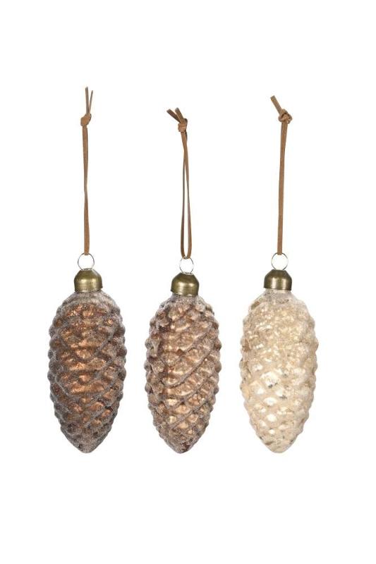Елочное украшение "Шишка коричневая" в ассортименте