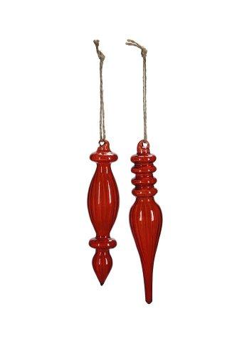 Елочное украшение "Сосулька" красная в ассортименте