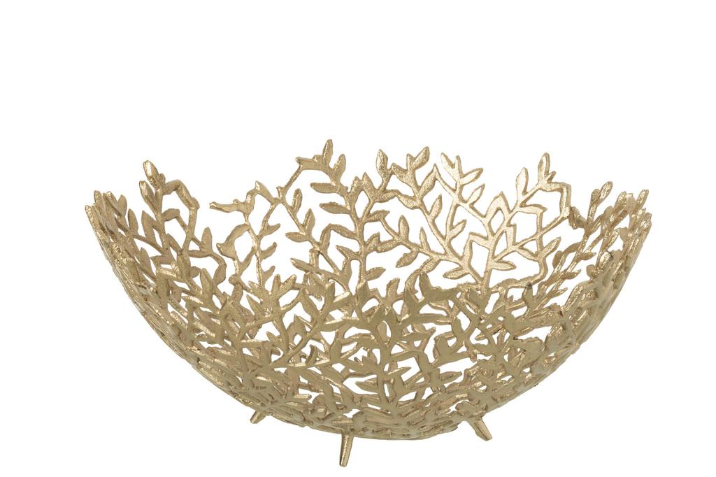 Блюдо декоративное "Золотые листья" большое