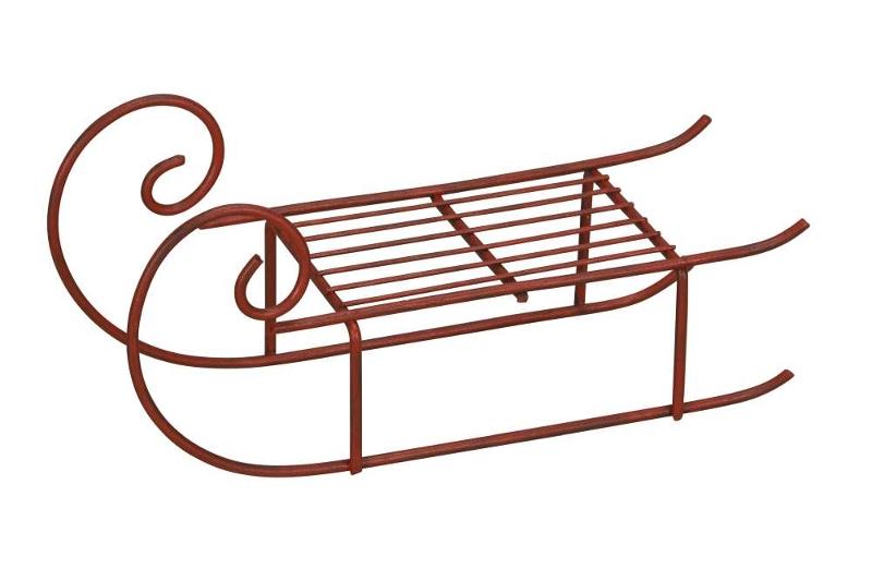 Декор "Санки" красные