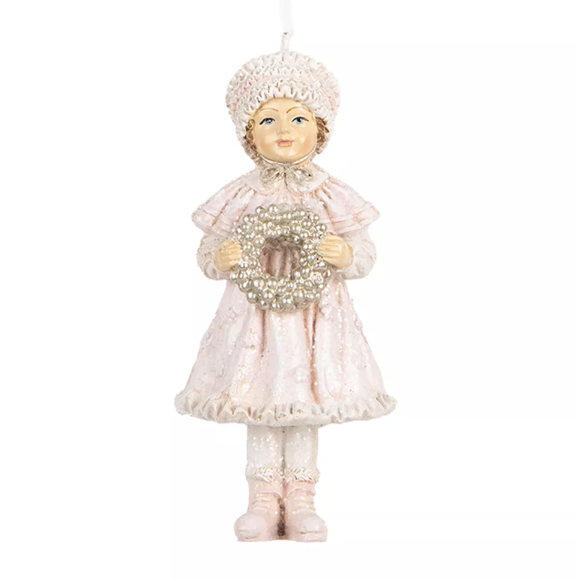 Декор подвесной "Девочка с венком. Ретро"