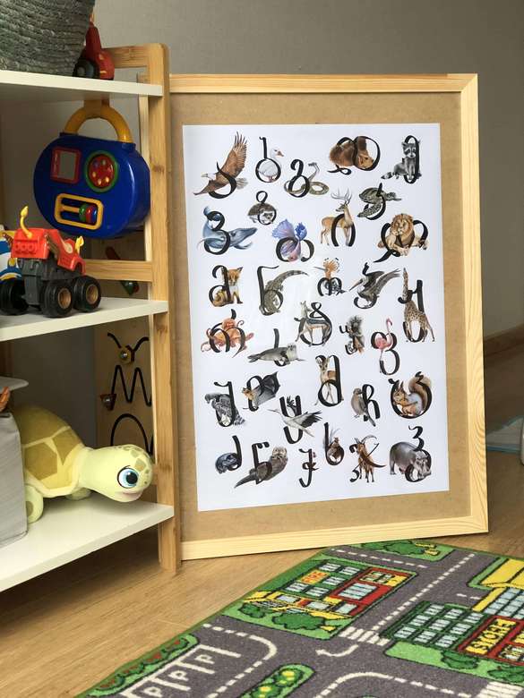 Georgian alphabet poster