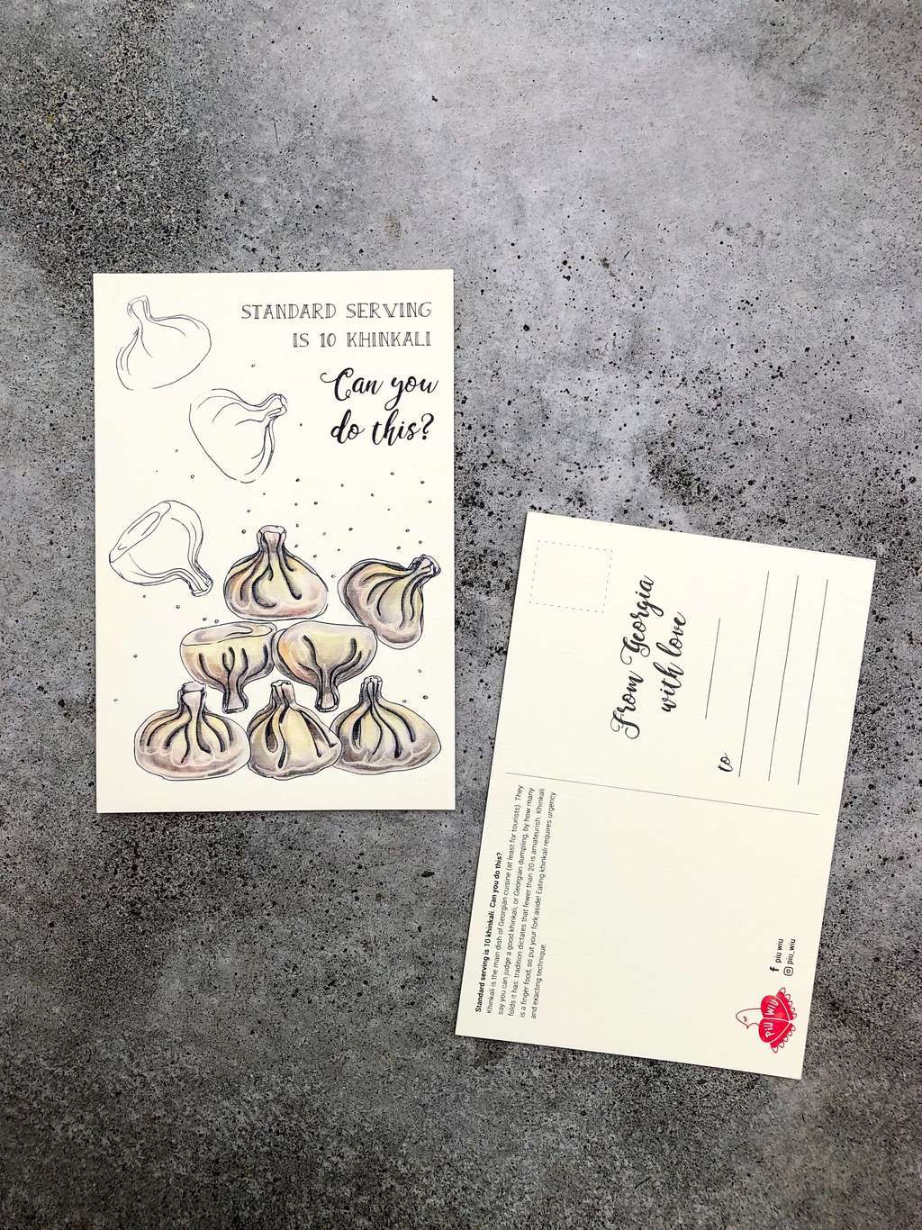 Postcard "10 khinkali"